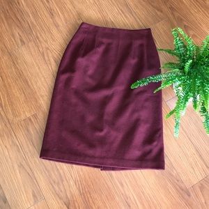 100% Wool Pencil Skirt Size 6